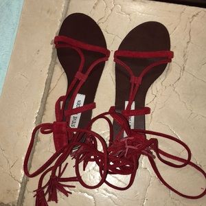 Steve Madden Shoes - red strappy steve madden standals Steve Madden Shoes - red strappy steve madden standals